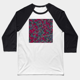 Dark Pink Grey Camouflage Baseball T-Shirt